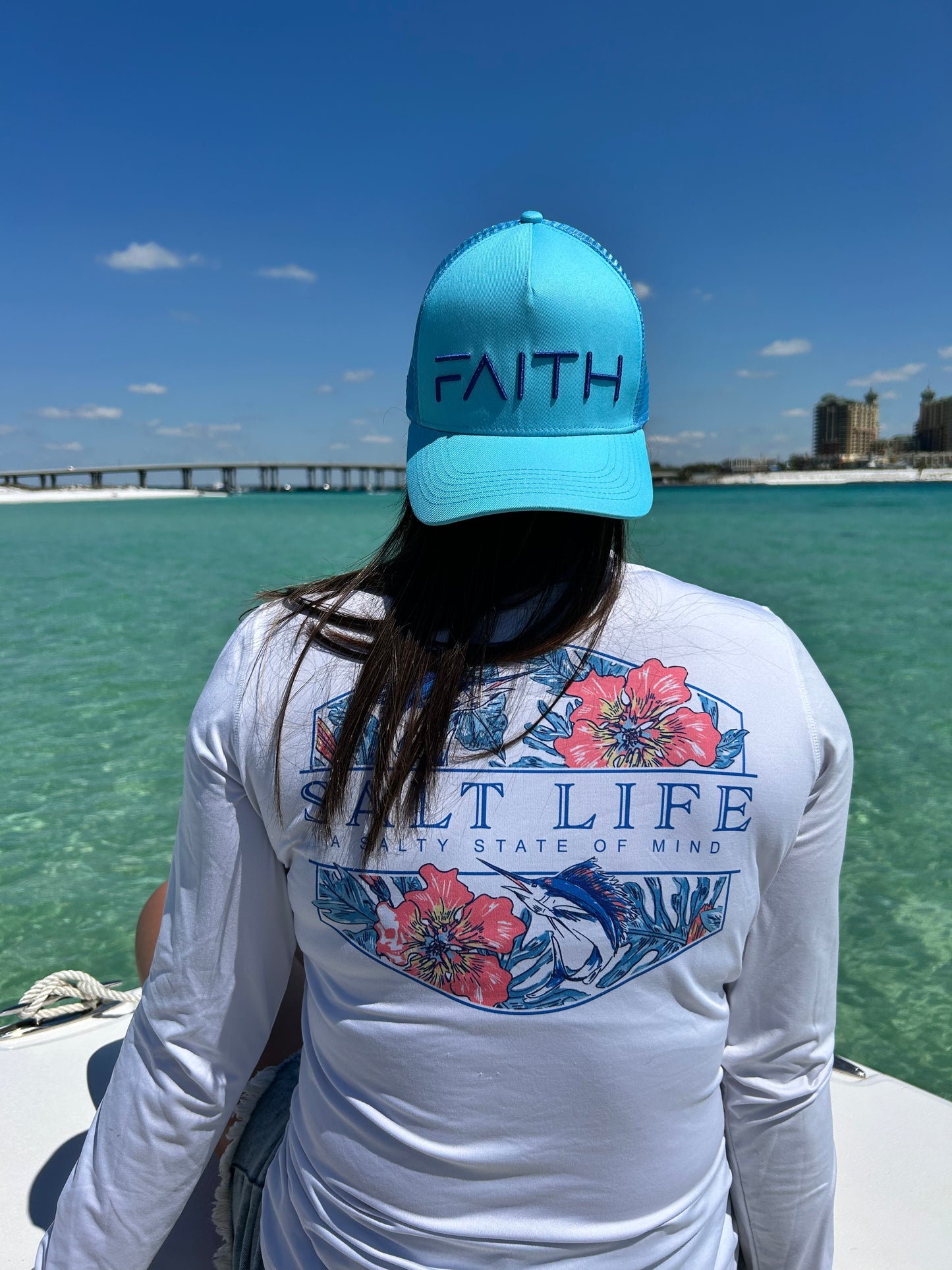 Seafoam Faith Trucker Hat